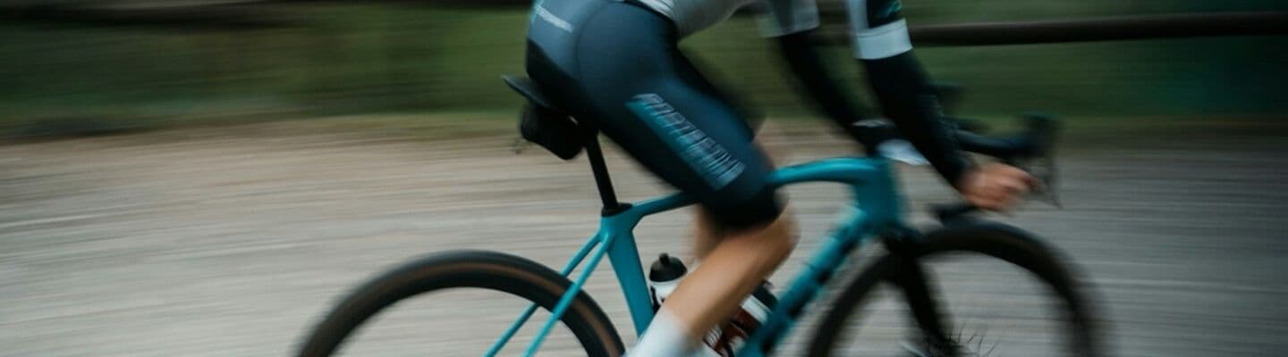 Cyclist riding on a trail