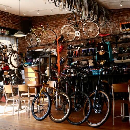 Bikes in a shop